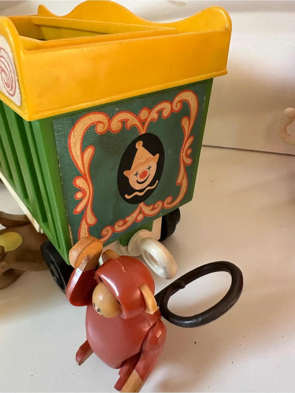 Vintage Fisher-Price Little People Play Circus Train Set 1973 #991 clown animals